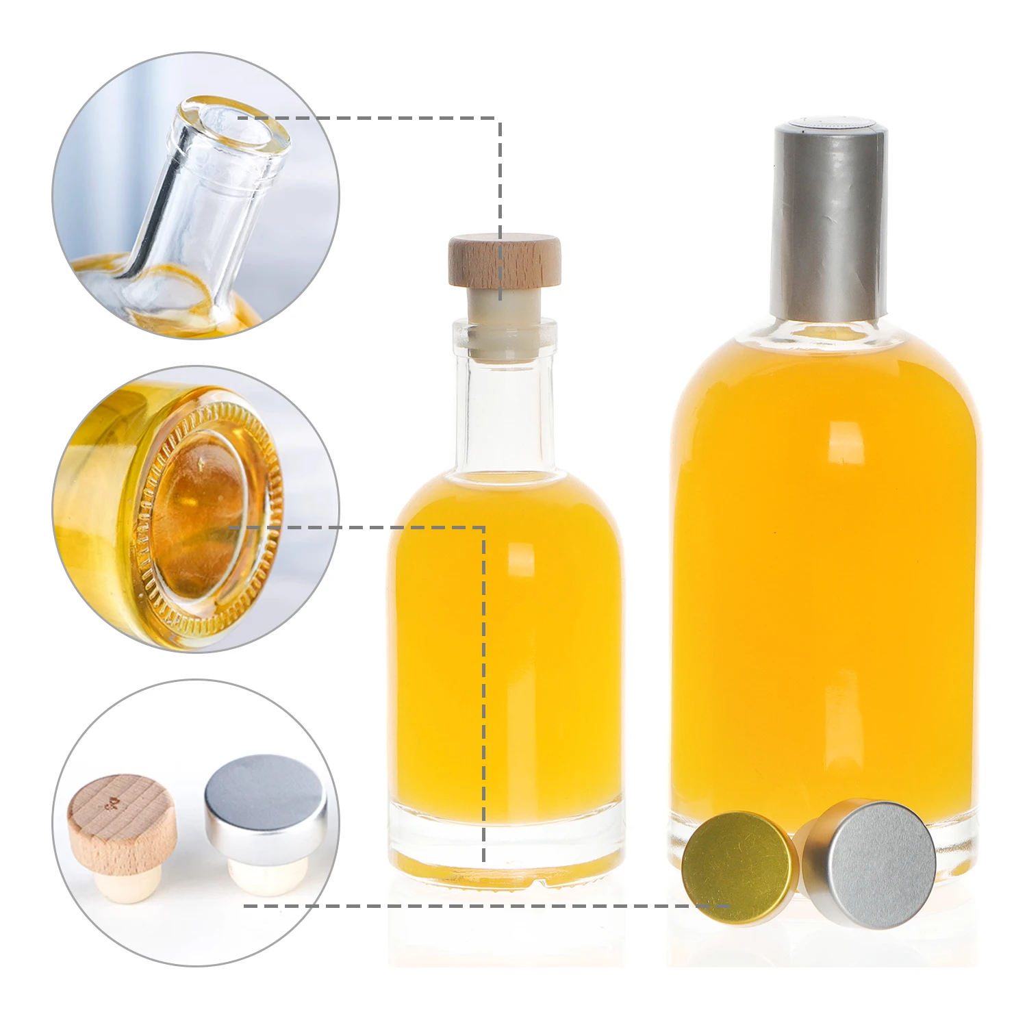 Empty Liquor Spirits Glass Whiskey Bottles 500Ml Fruit Wine Glass Bottle Whiskey Bottles For Vodka Gin Whiskey