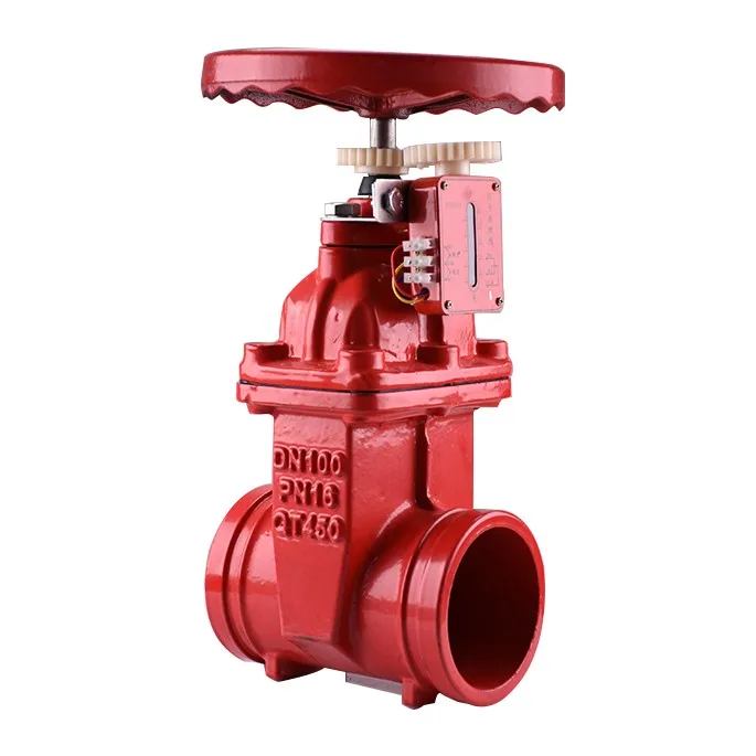 
FIRE FIGHTING NRS CAST IRON SOFT SEAT SIGNAL GROOVED GATE VALVE 