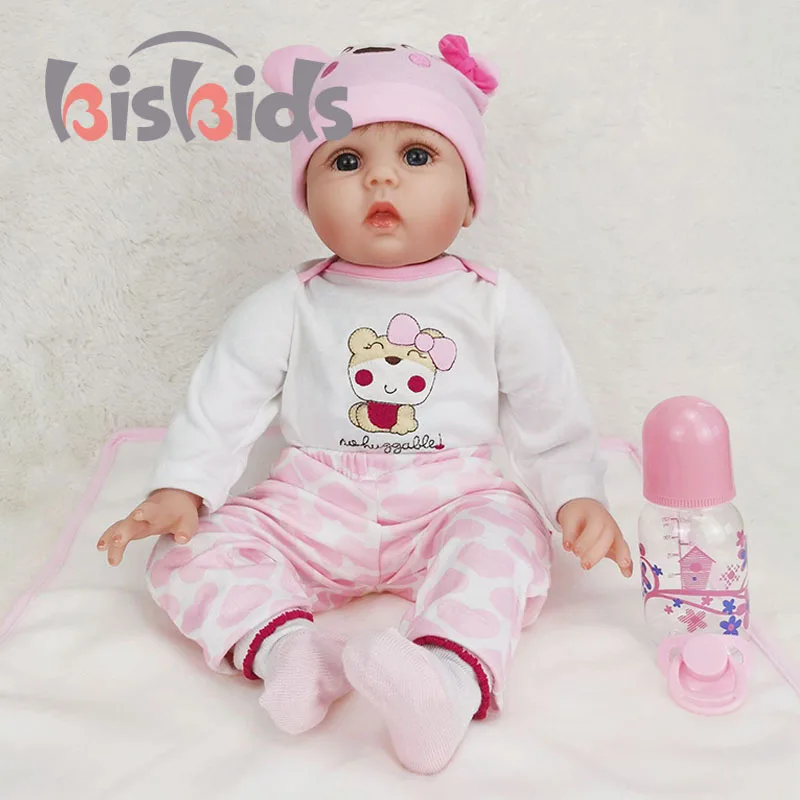 55CM High Simulation Reborn Toddler Dolls Full Silicone Recien Nacido Nina Newborn Baby Girl With Accessories