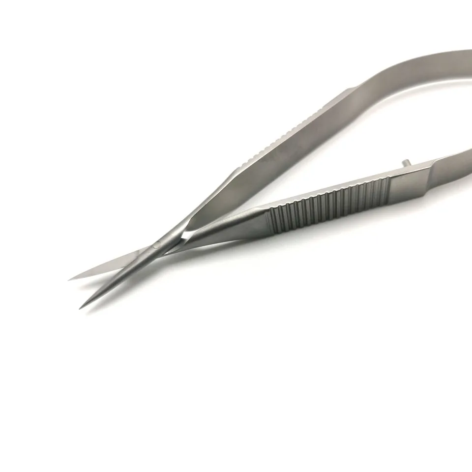 
HYTOOS Stainless Steel Scissors Squeeze Straight Cuticle Scissor Dead Skin Cutter Open Eye Microscissors Manicure Tools 12cm 