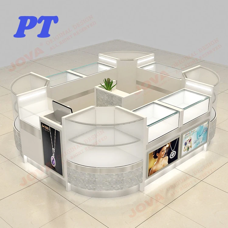 Hot Sale Fashionable Jewellery Shop Jewelry Kiosk Showcase With Jewelry Showcases Display Cases