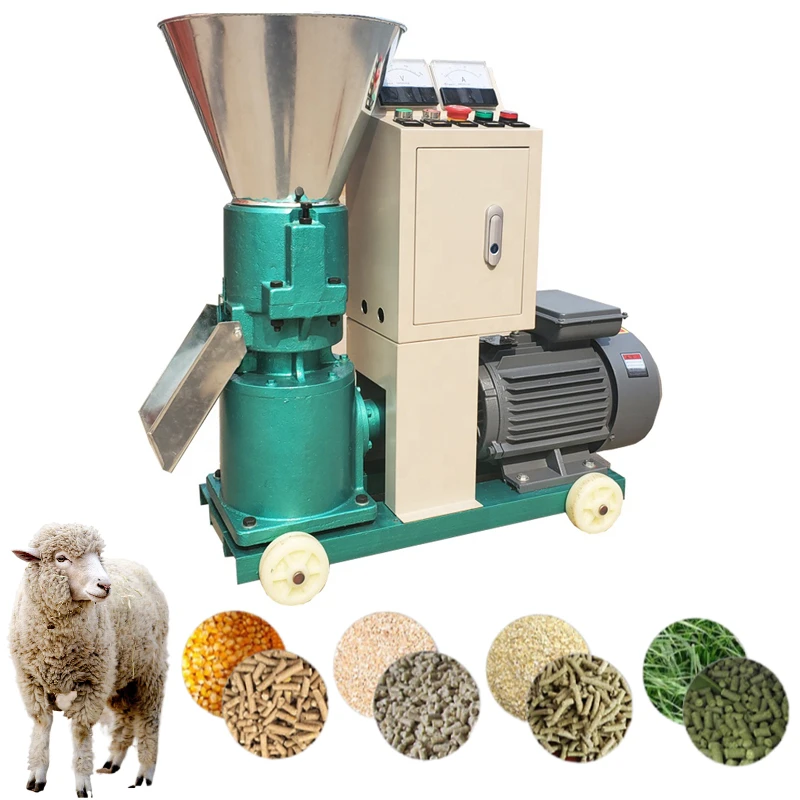New home used small multifunctional feed pellet machine 220v cattle sheep pigs chicken and ducks breeding pelleting feed machine