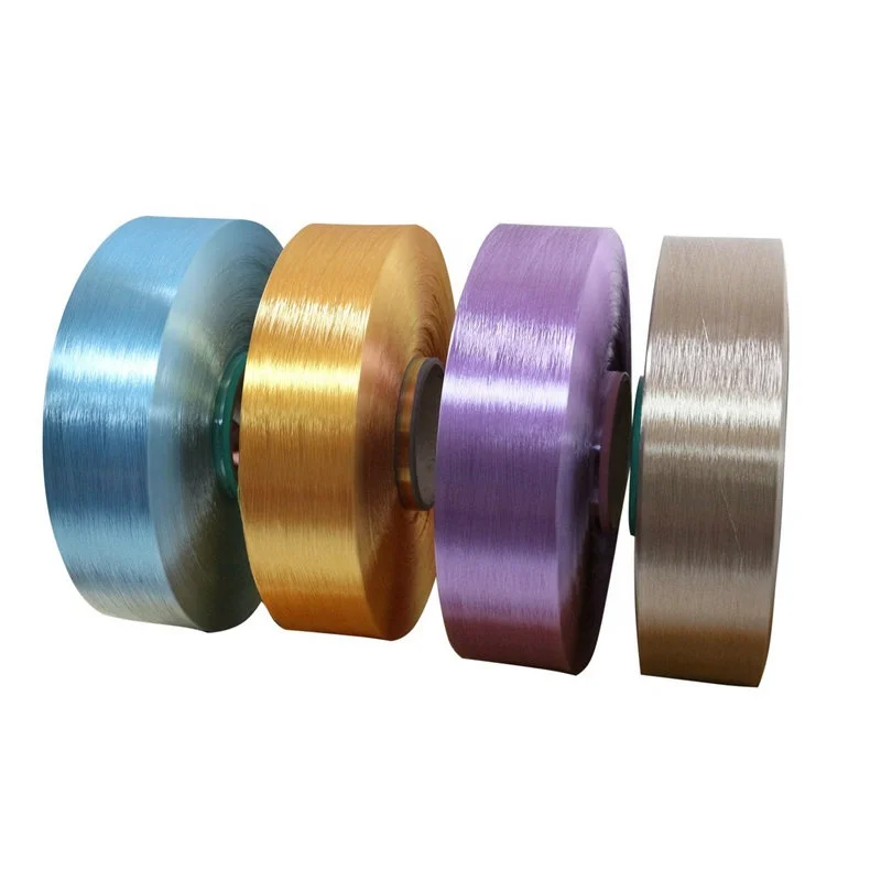 polyester yarn FDY 300D/96F golden color dope dyed colors TBR FDY YARN