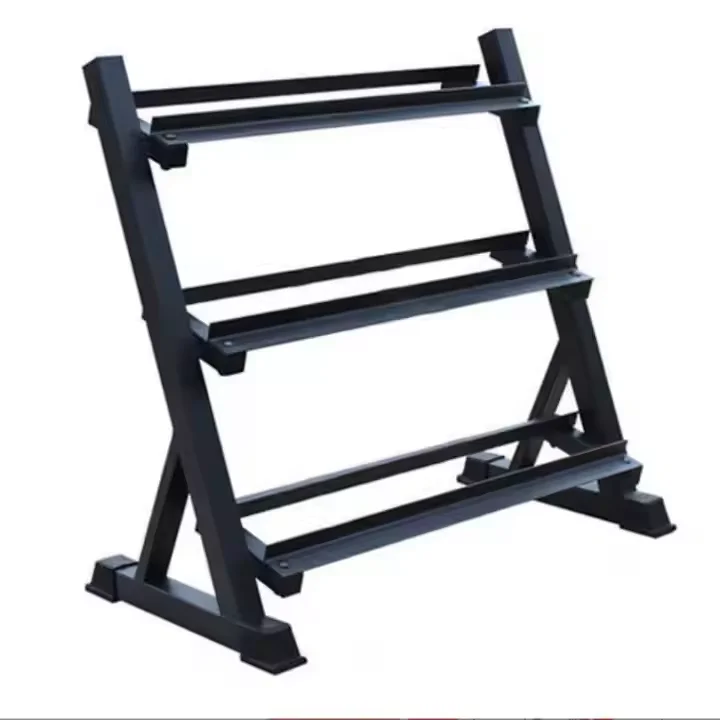 Wholesale Hex Vertical Stand 3 tier gym dumbbell weight rack