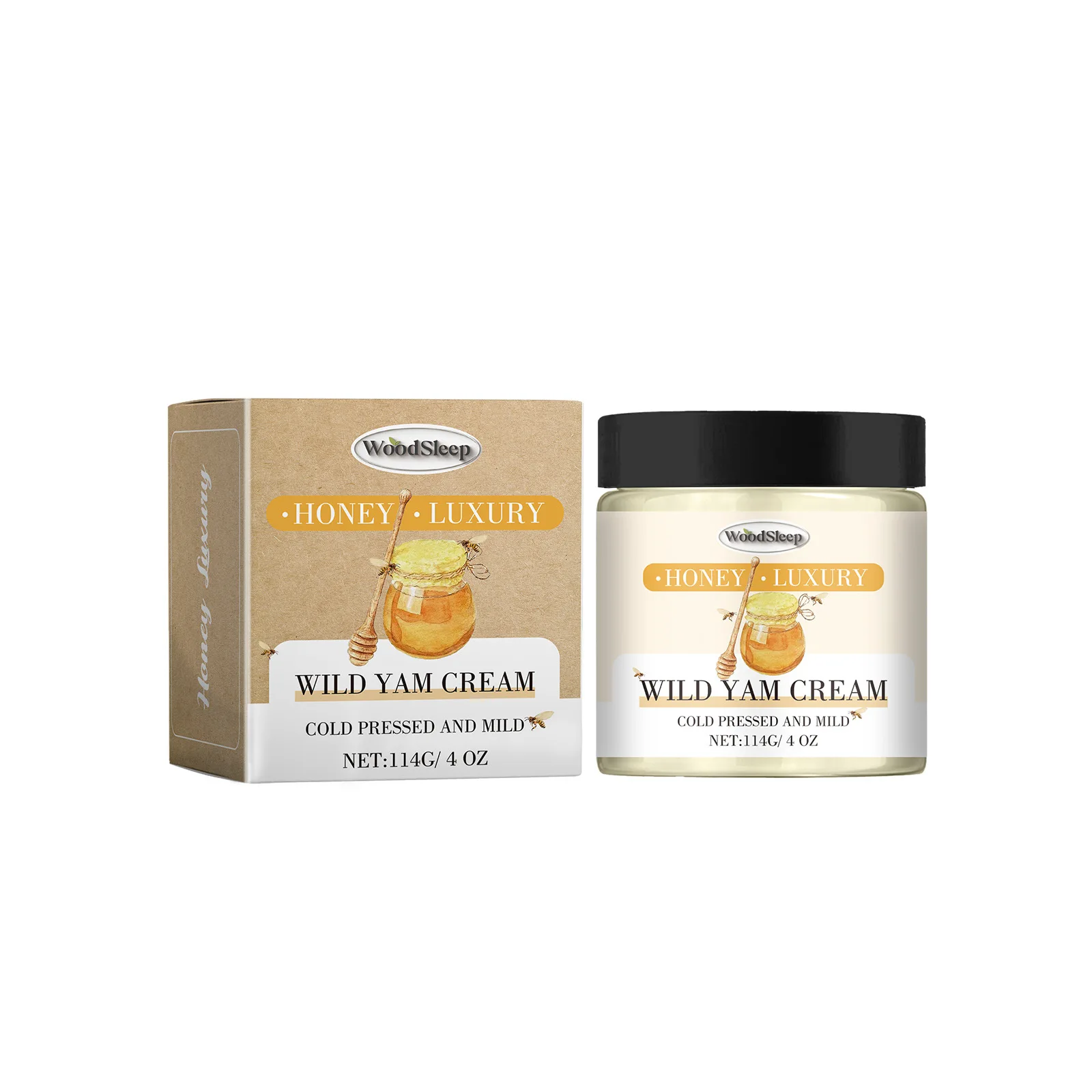 OEM 114G Wild Yam Cream Face & Body Moisturizer Cold Pressed & Honey Cream For Brightening And Tightening Skin