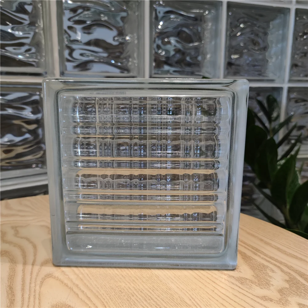 12inchx12inchx4inch wave design large glass block update glass brick for building wall tiles