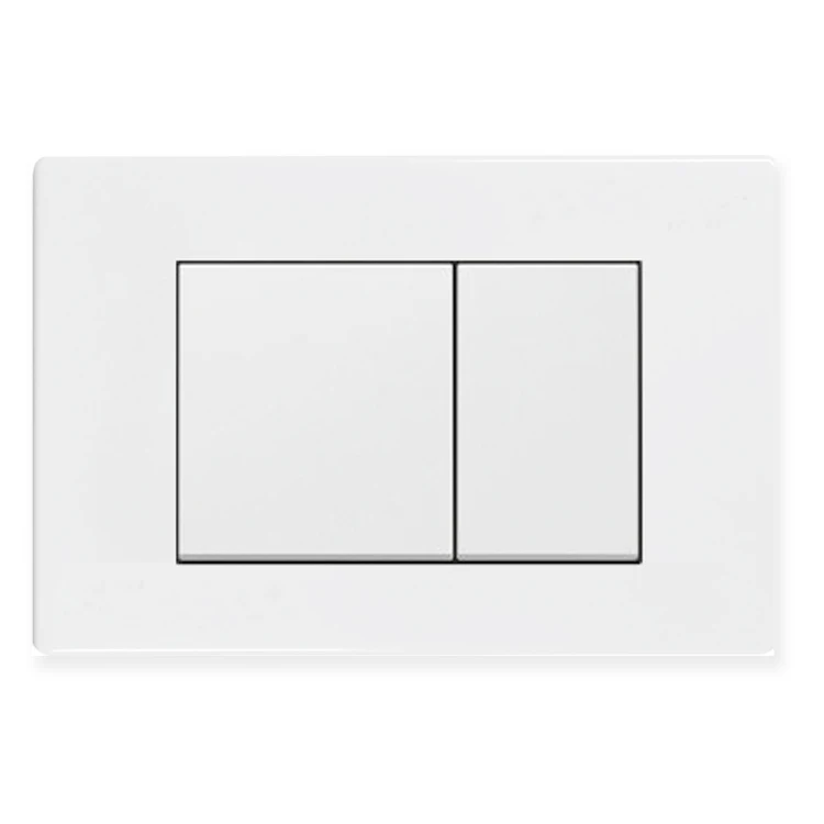 Toilet Button for In-wall Concealed Cistern Glossy White Surface Chrome Black Silver Push Button Available