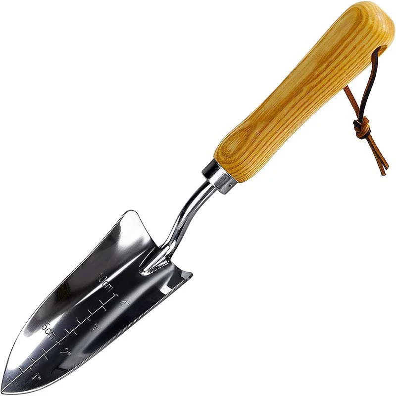 Hot Sale Stainless Steel high quality Gardening Hand Shovel with Wood Handle Gardening Digging Shovel