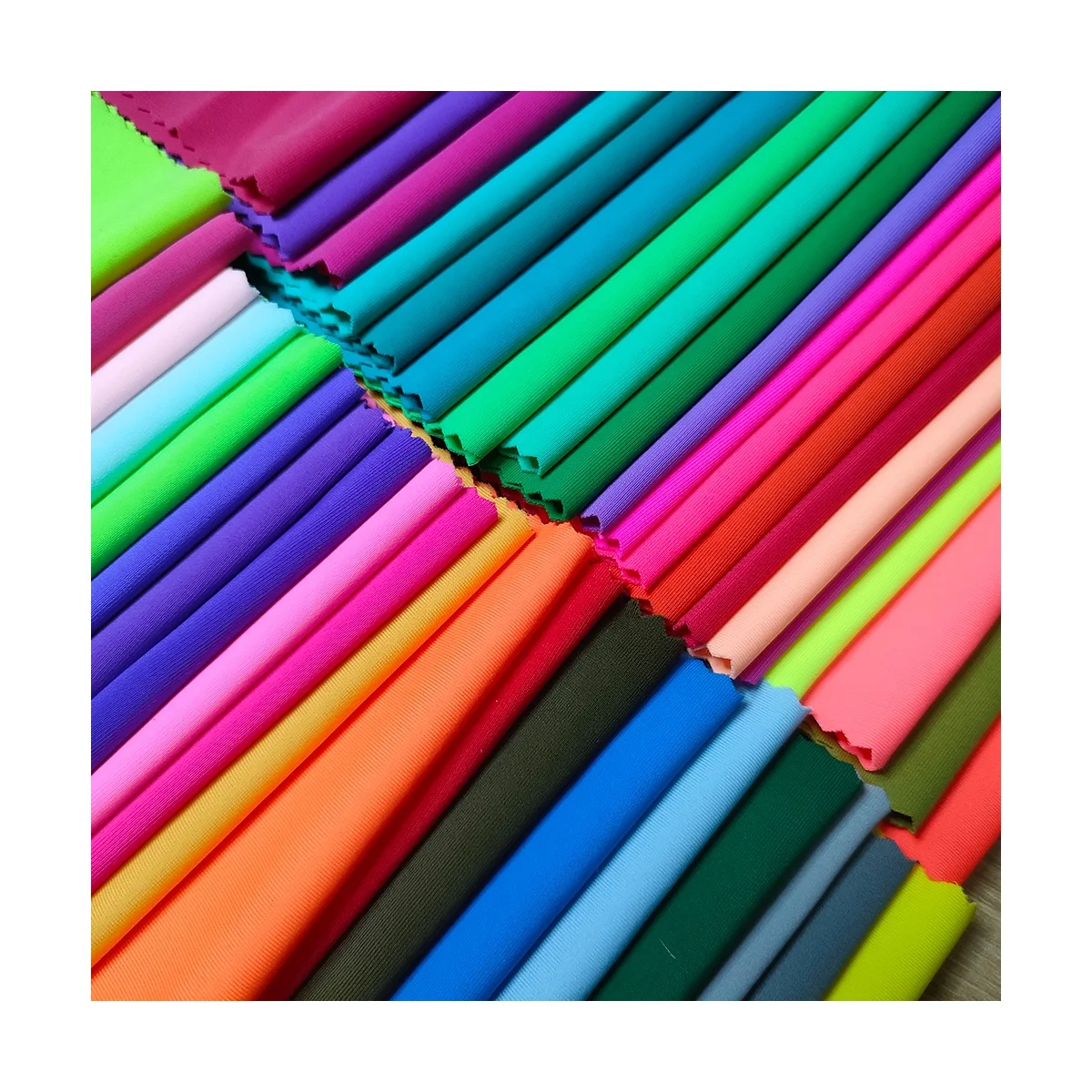 Durable garment design solid color nylon spandex fabric multicolor 4 way stretch bikini fabric for sale