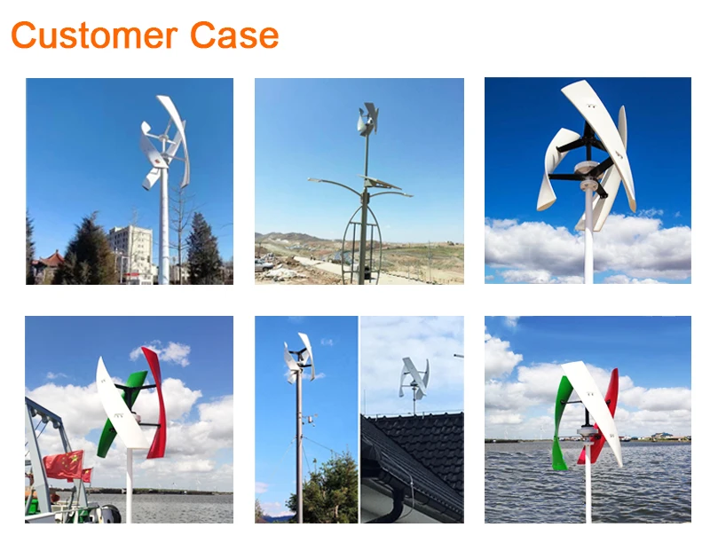 3kw Wind Turbine Generator slip Ring Vertical Axis Wind Turbine Generator 220v Wind Solar Hybrid Power System