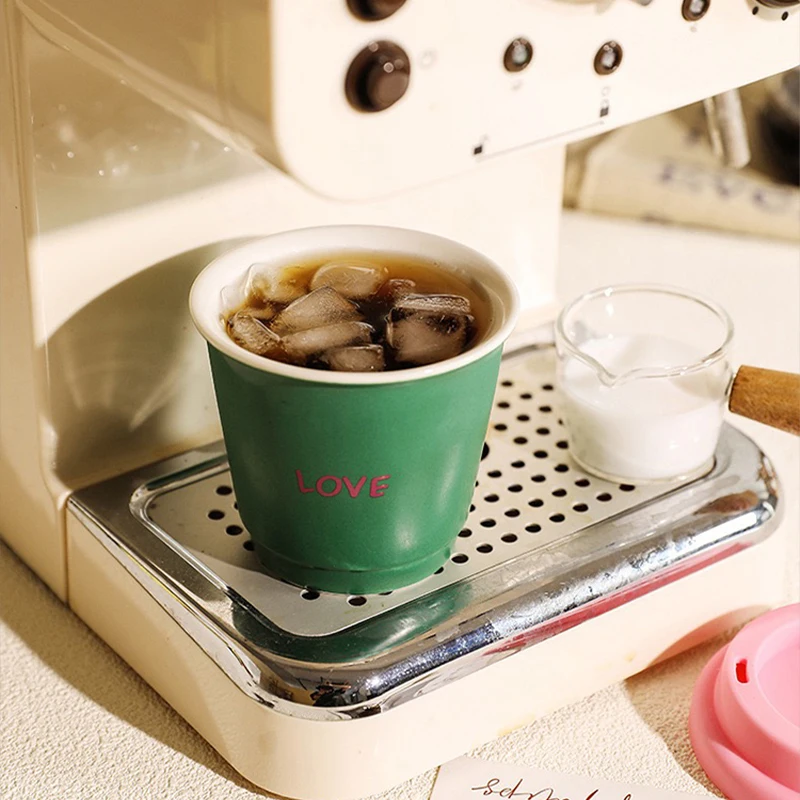 Ceramic Coffee Camping Travel Mug With Silicon Lid Multi-colored Ceramic Coffee Cup