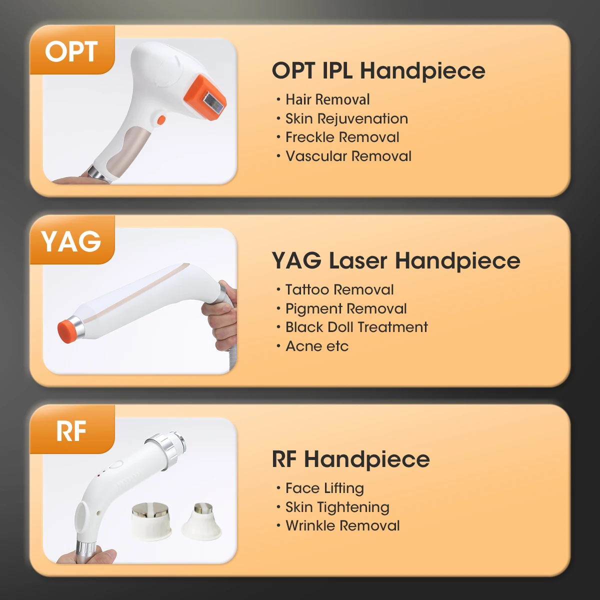 IPL Elight RF Pico 4 In 1 Laser Machine 4 In 1 Opt IPL RF Nd Yag Permanent Laser Tattoo