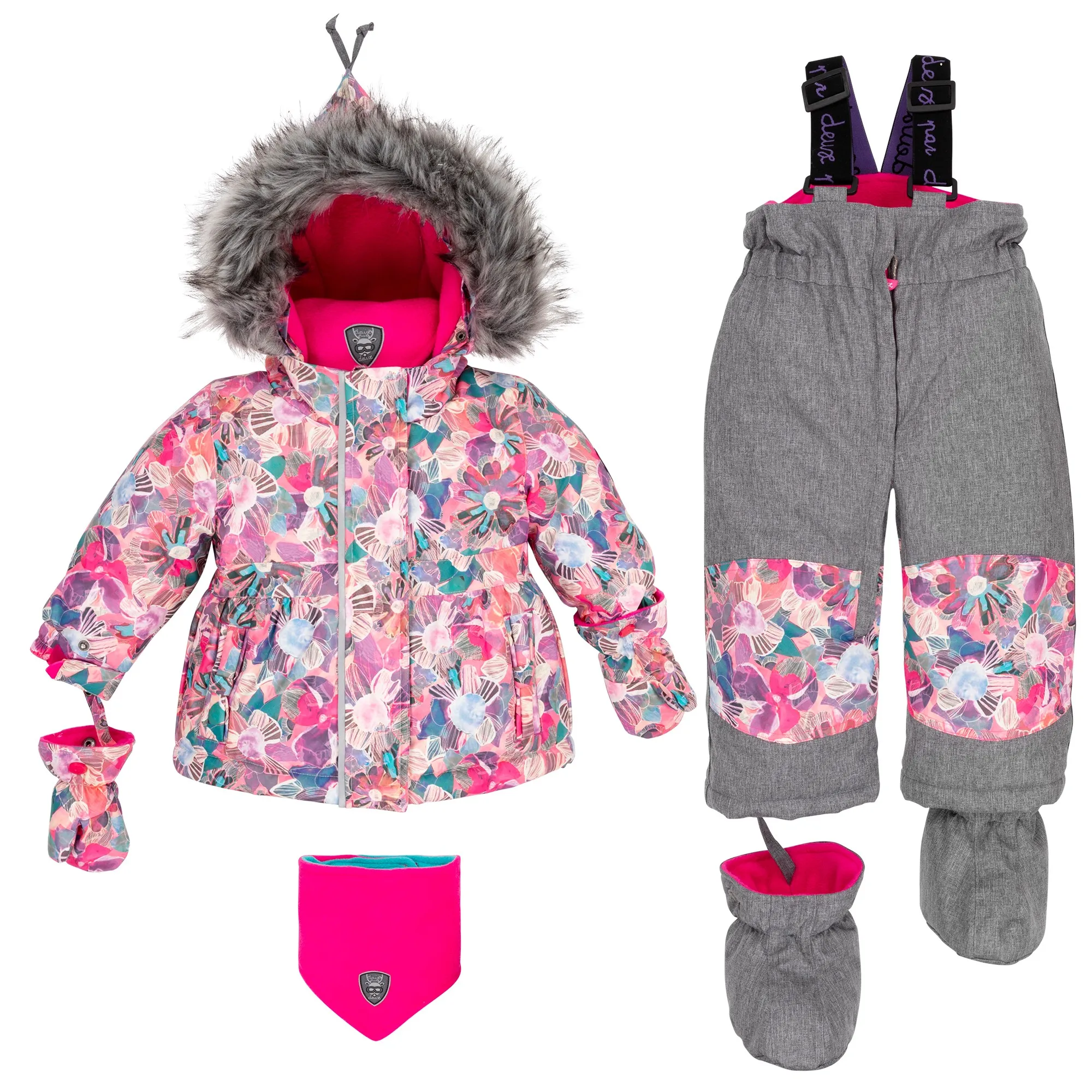 
Warm Waterproof Windproof Snow Coat Hooded Ski Jacket + Pants 2 Pcs Set Snow Jacket 