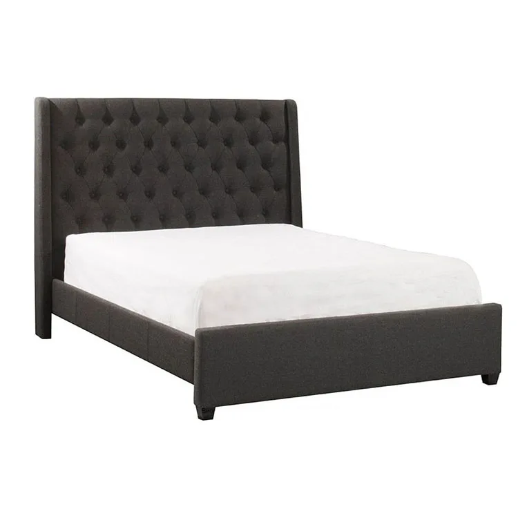 Bed Furniture Queen Black Set New Style Pink Sets For Youth Frame Headboard Platform Beds Pull Down Bedsides Fabric Classical