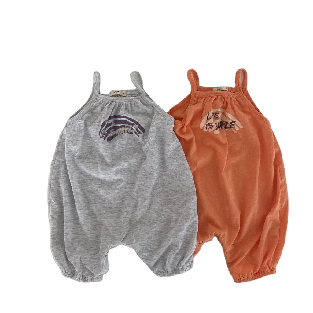 Jumpsuit summer baby clothes newborn sling bag fart clothes Korean crawling suit