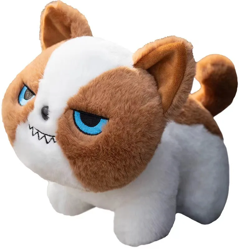 2024 New Design Look Fierce Cat Rabbit And Dog Stuffed Animal Kitten Doll Car Decoration Cute Gifts Soft Angry Cat Plush Toy