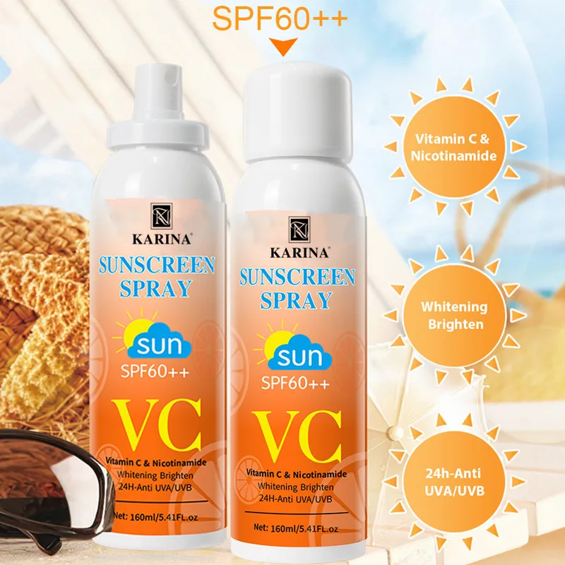 Jiajie private label wholesale whitening sunscreen spray