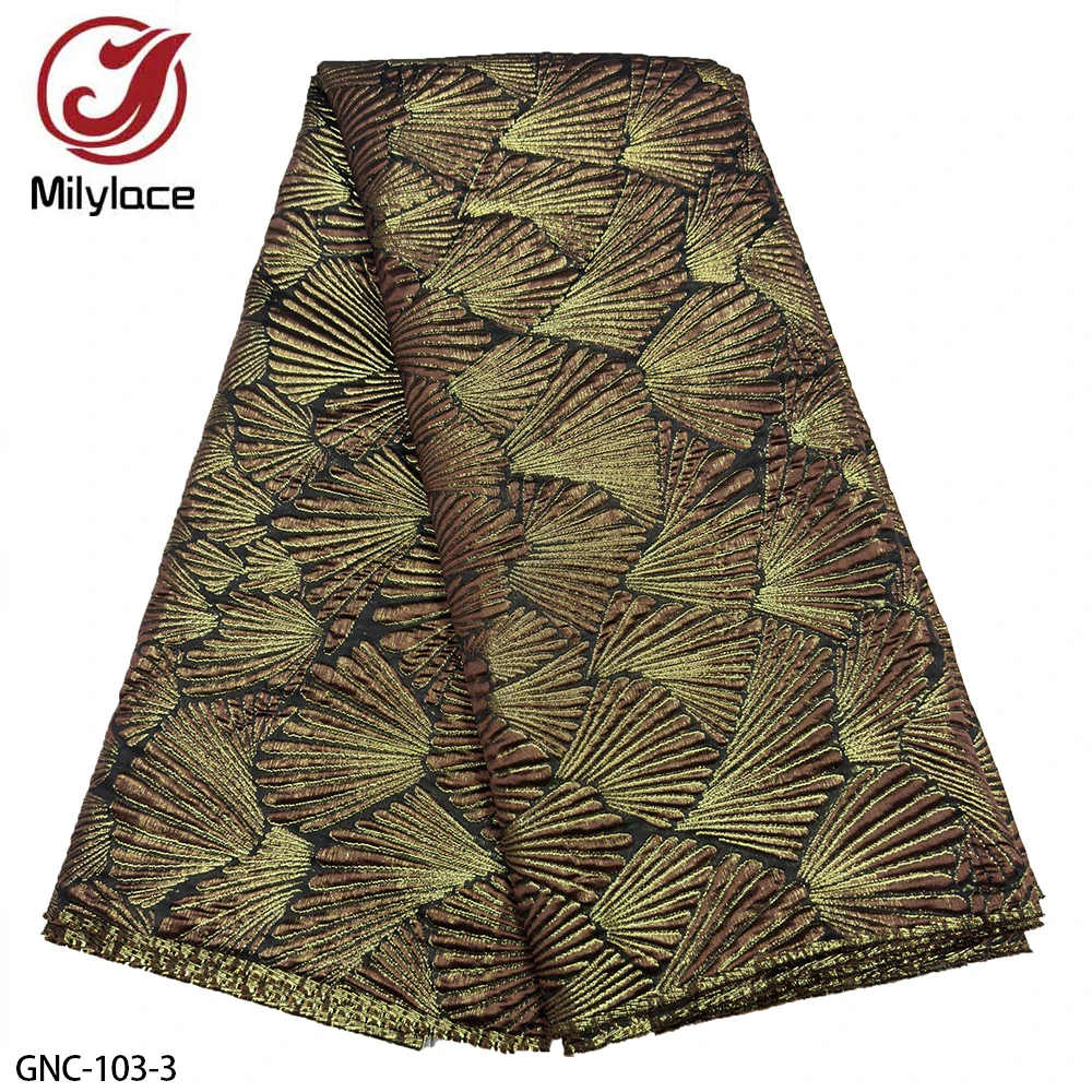 African Bridal Brocade Embroidery Jacquard Organza Lace Fabric