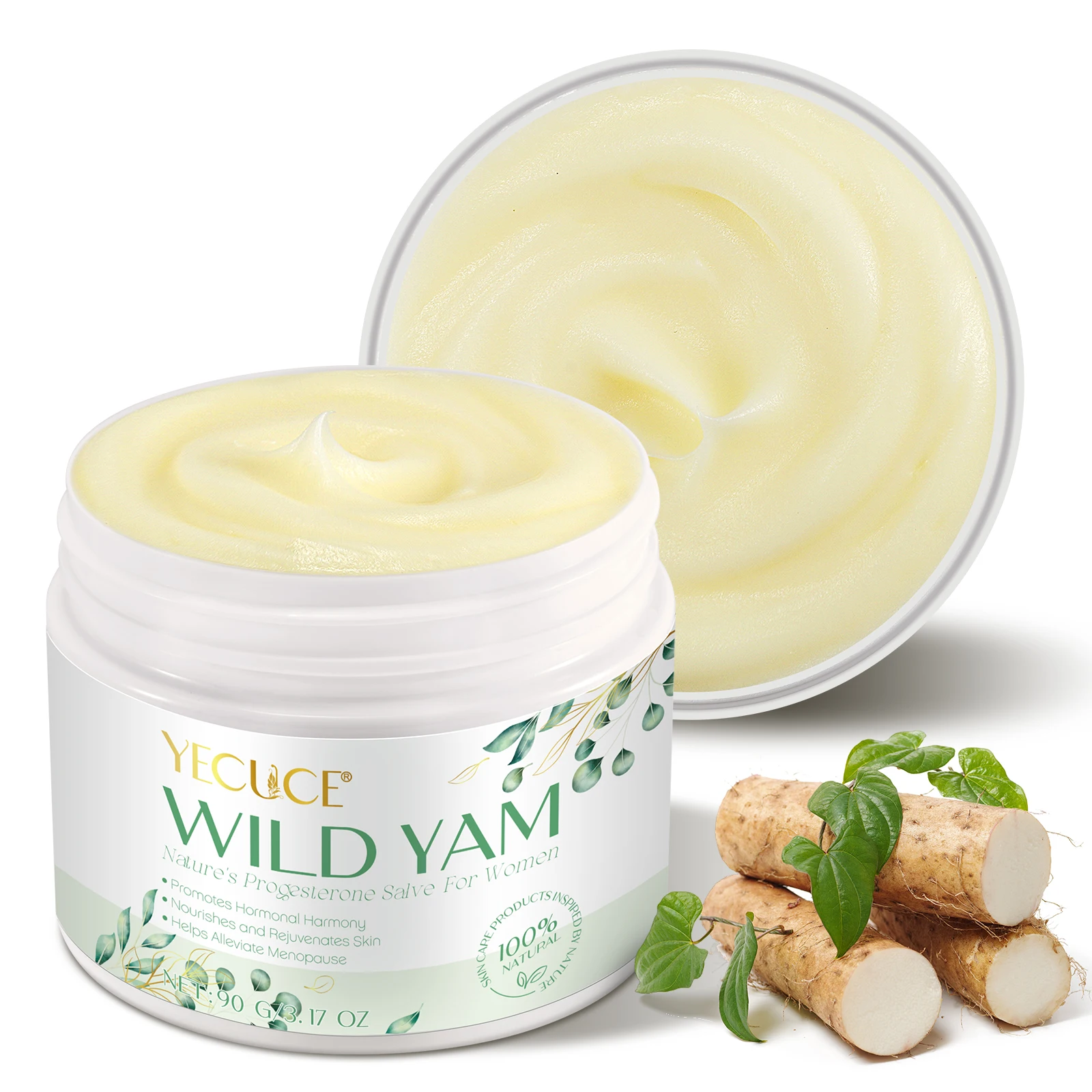 YECUCE vitamin e nourishes rejuvenates skin anti inflammatory calming 90g women yam extract hormone organic wild yam root cream