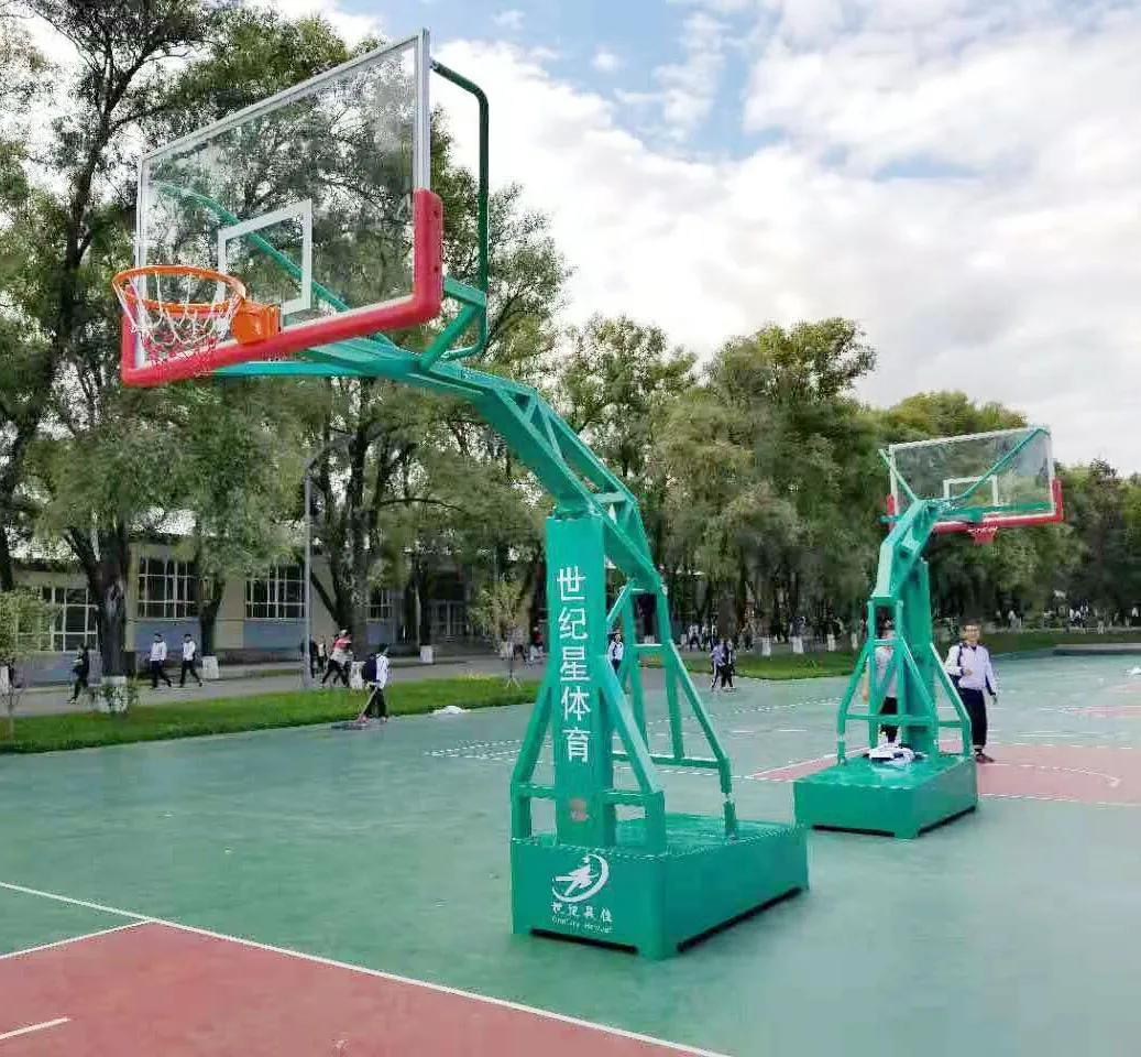 Factory Design Indoor & Outdoor Gym Basketball Stand Rack Small Hand-hydraulic Height Adjustable