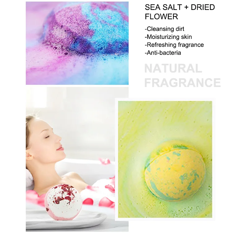 Wholesale Private Label Bath Bomb Bath Ball Set Cleansing Body Care Natural Hand Made Make Skin Relreshed Solt And Smooth