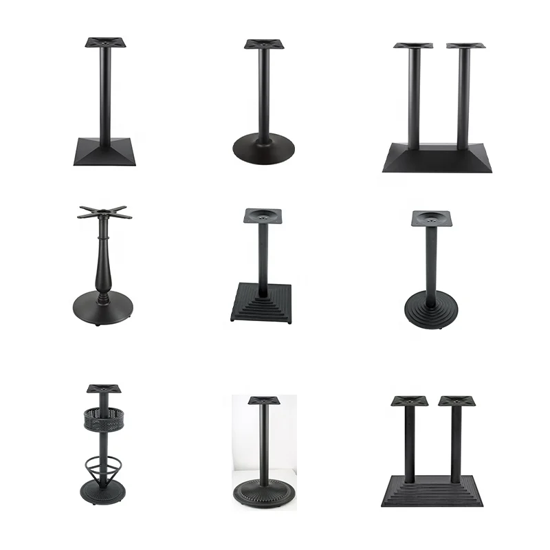 Nordic DIY Custom Black Gold Silver White Office Portable Decorative Cast Iron High Conoid Tapered Clamp Hairpin Chair Table Leg