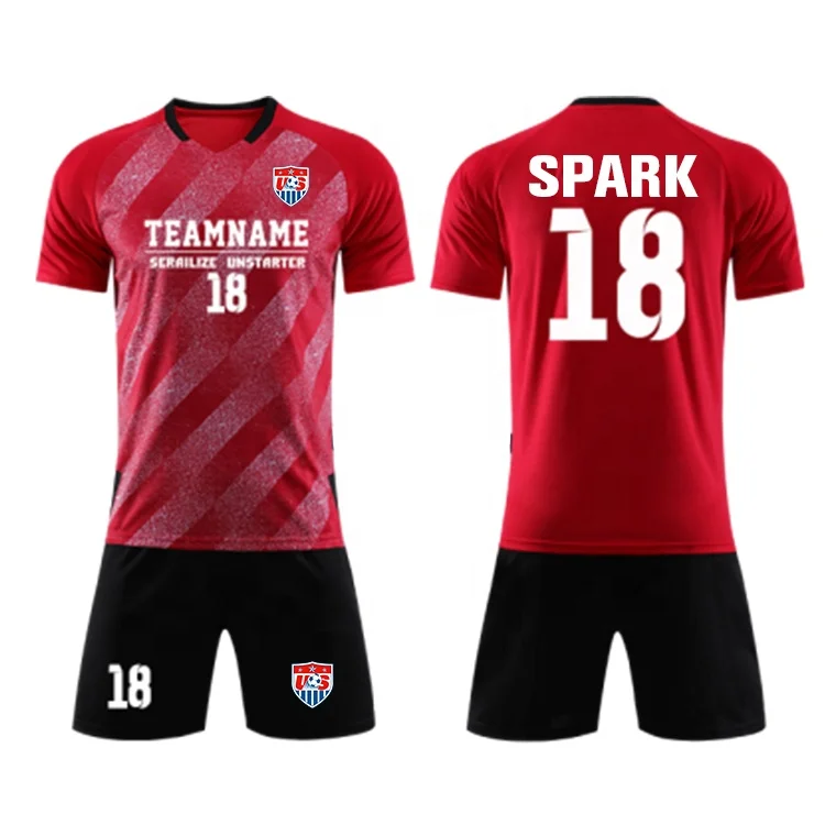 Customized Custom Adult Kids Quick Dry Soccer Jersey Set Football Kit Men Child Soccer Training Uniforms Set