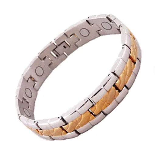 Custom Men Magnetic Therapy Stainless Steel Bracelets