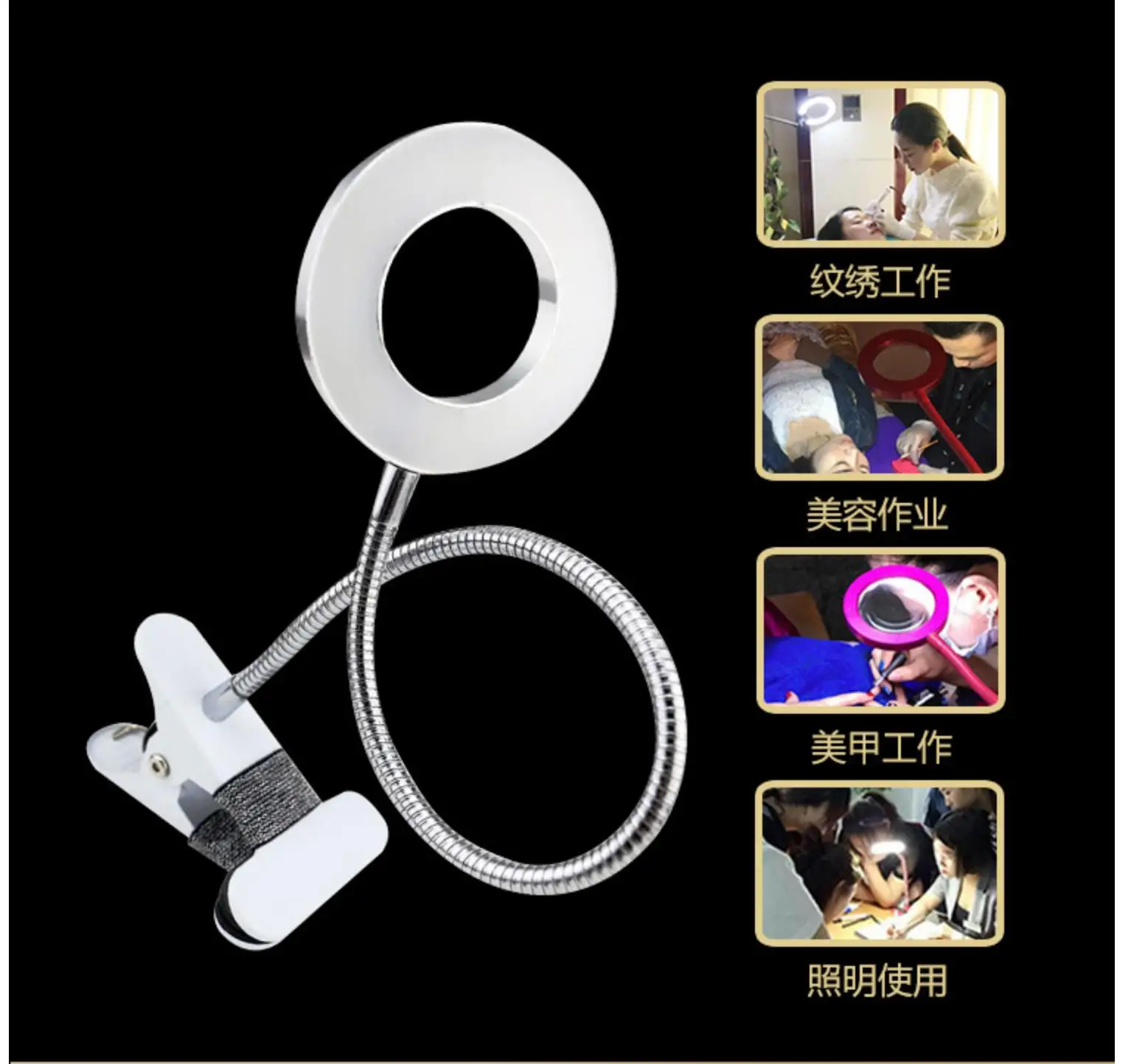 USB Charging Dimmable Eye-friendly Flexible Night Reading Study Table Clip Clamp Led Desk Lamp  with 3 Modes Touch Control