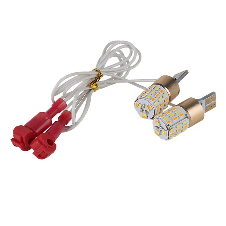 Motorcycle Highlight LED T10 3014 54SMD SET Side Marker Light Dual Color t10 spotlight motorcycle lighting system