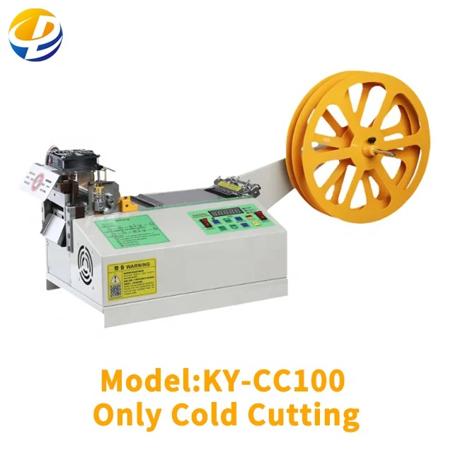 KY-CC100 Cold Automatic Cloth Tape Cut Machine Magic Sticker Knife Tube Zipper Shrink Cutter