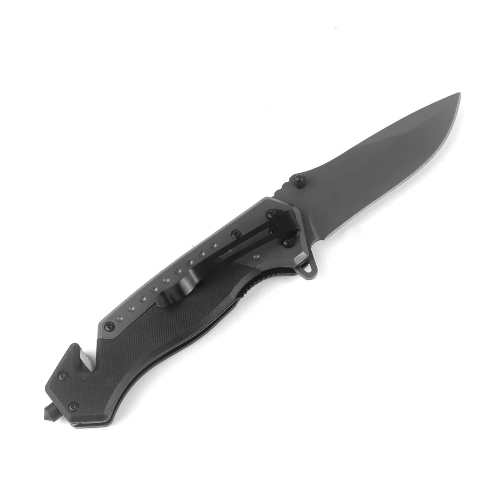 Stainless Blade G10 Handle Broken Glass Function Outdoor Camping Tactics Folding Pocket Survival Hunting Knife