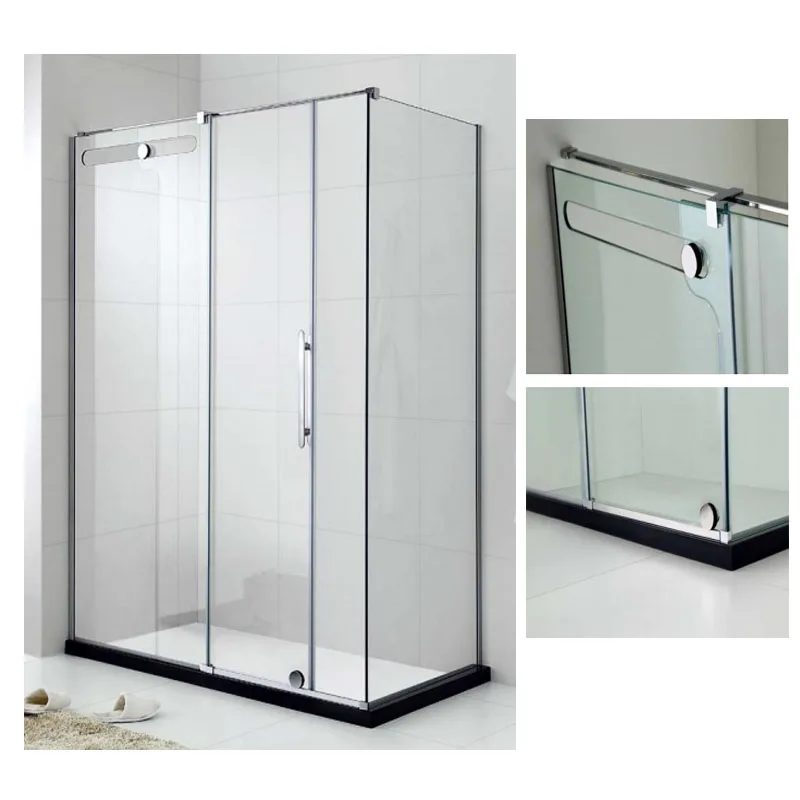 Wish 8mm Bathroom shower enclosure tempered glass door Aluminum edge shower glass door