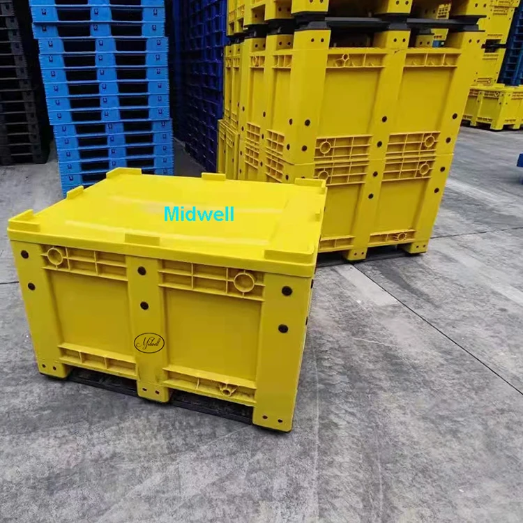 610L Plastic Stackable Large Cooler Box Fish Insulated Pallet Container Tubs for sea food transport