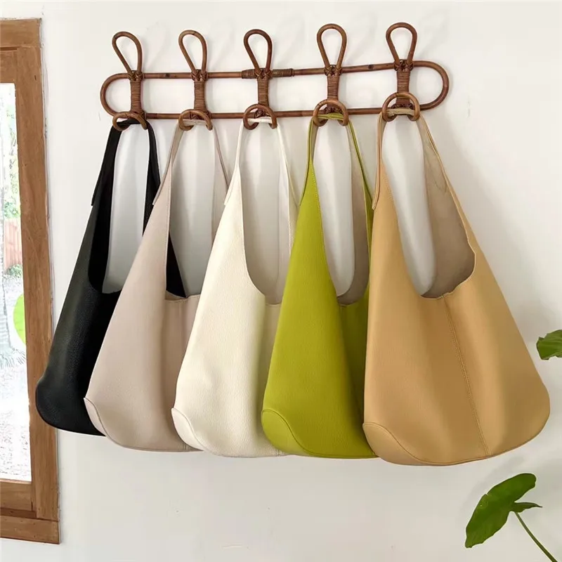 Hot Sale Retro underarm tote bag 2022 Korean popular large-capacity soft pu leather shoulder tote bag