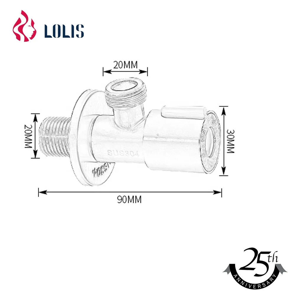 YL3311 LOLIS stainless steel angle valve water angle valve,90 degree small water valve