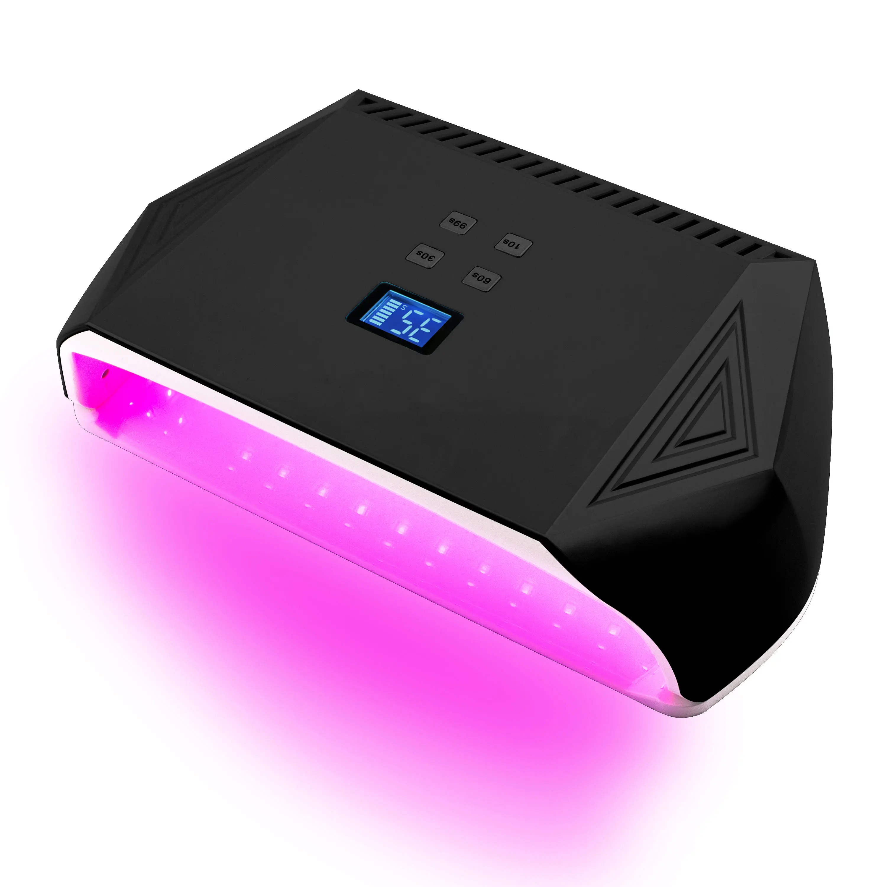 128W Powerful Dual Hand Cordless LED UV Lamp for Curing All Gels with LCD Timer Sensor