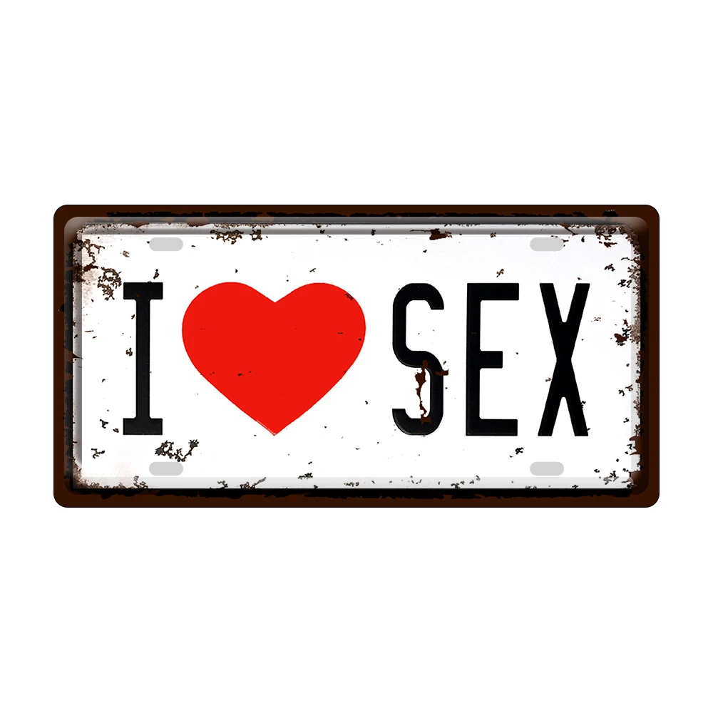 Authentic wall decor metal restaurant sign blank license plate custom I love whiskey metal license plate