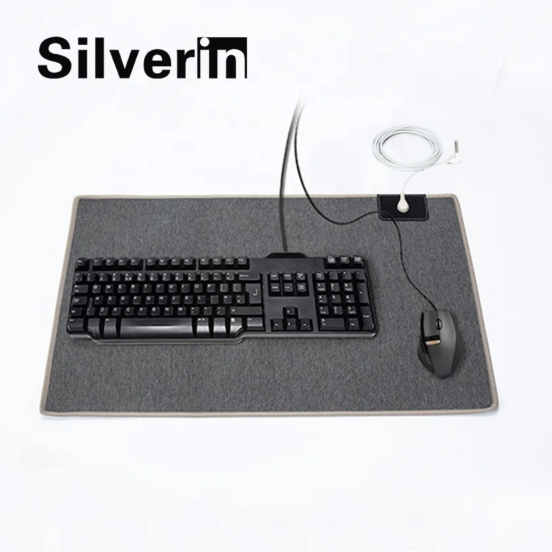 Physical therapy anti-static conductive earth grounding mat for pain and fatigue relief