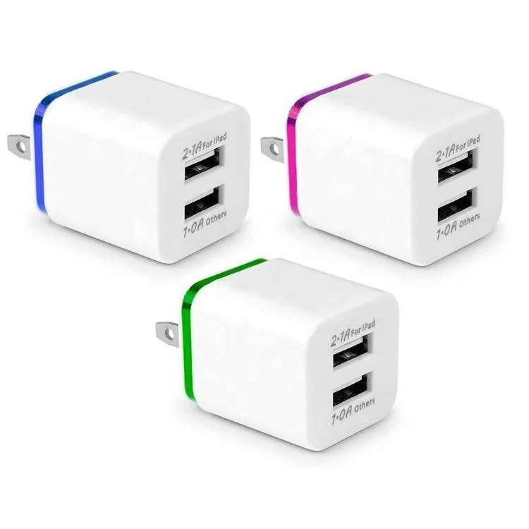 Dual USB wall US plug 2.1A AC Power Adapter Wall Charger Plug 2 port for iphone samsung galaxy note LG tablet huawei xiaom