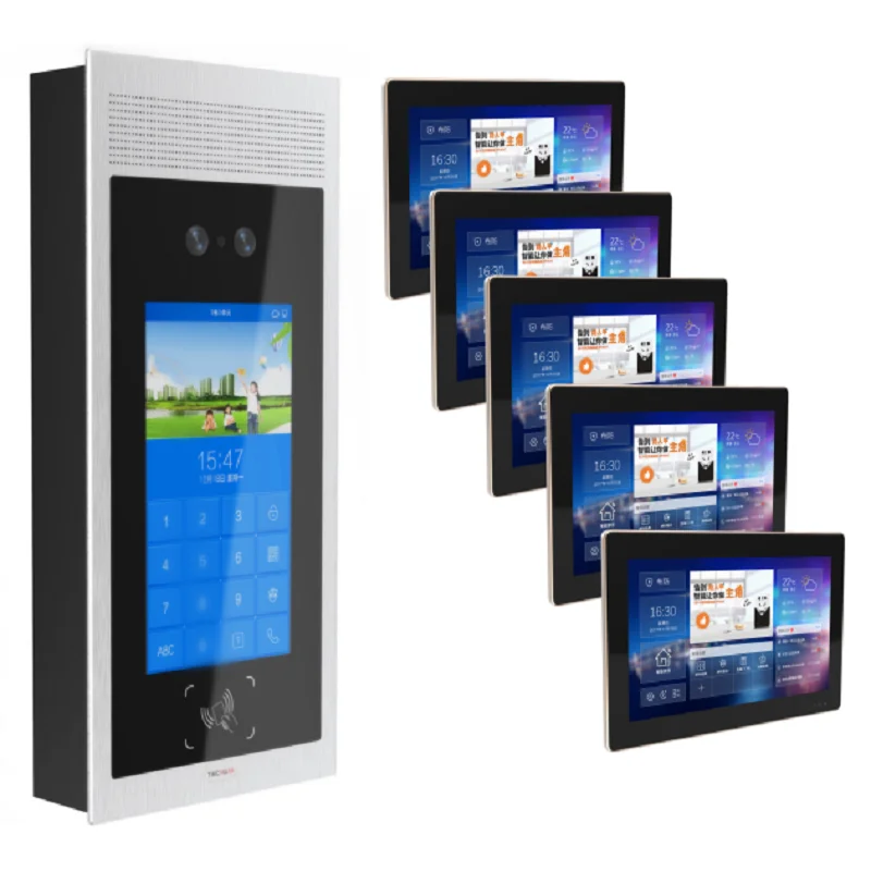 Face Recognition Unlock Outdoor access control SIP intercom system IP video doorphones intercom systems for apartment buildings