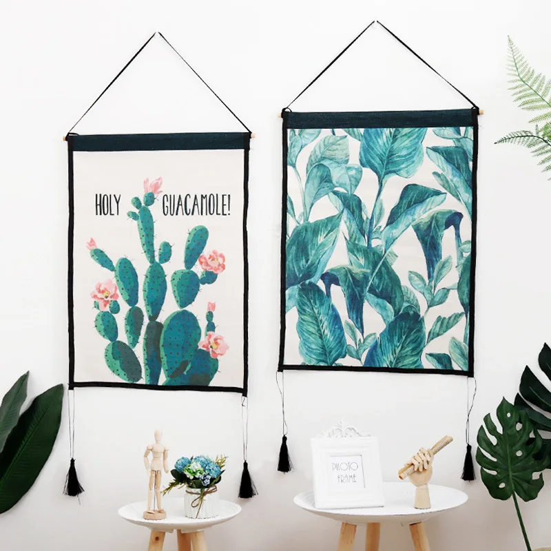 Nordic style decorative living room home bedroom flamingo cloth hanging wall decoration