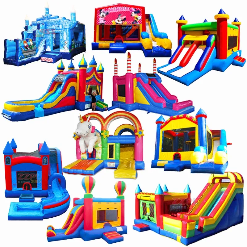 jumping castle 6x3 pump bluey brown intex vinyl frozen simple air imflatable theme park custom made