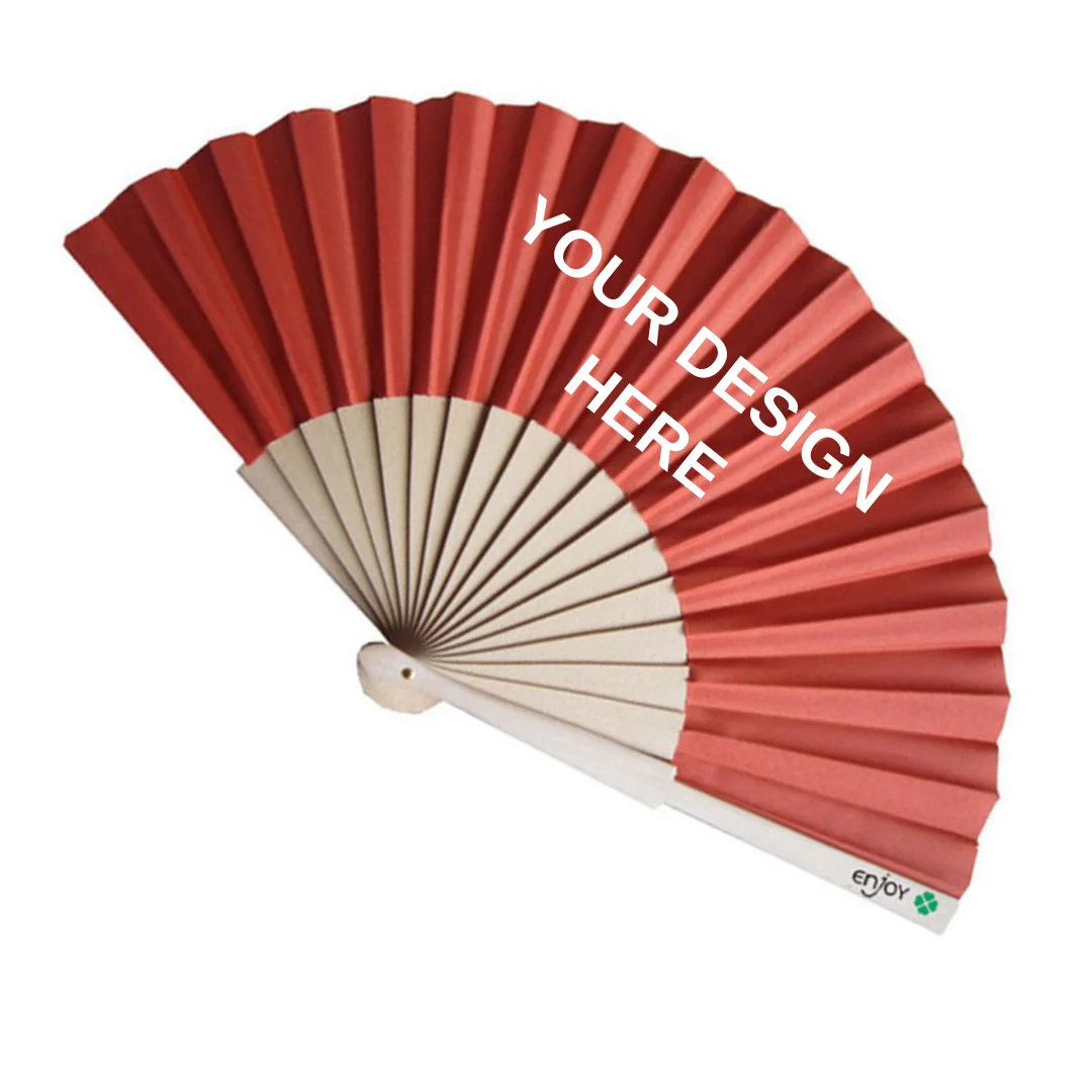 Personalized Custom Chinese Folding Maple Wood Printed Wooden Folding Hand Fan Handheld Fan