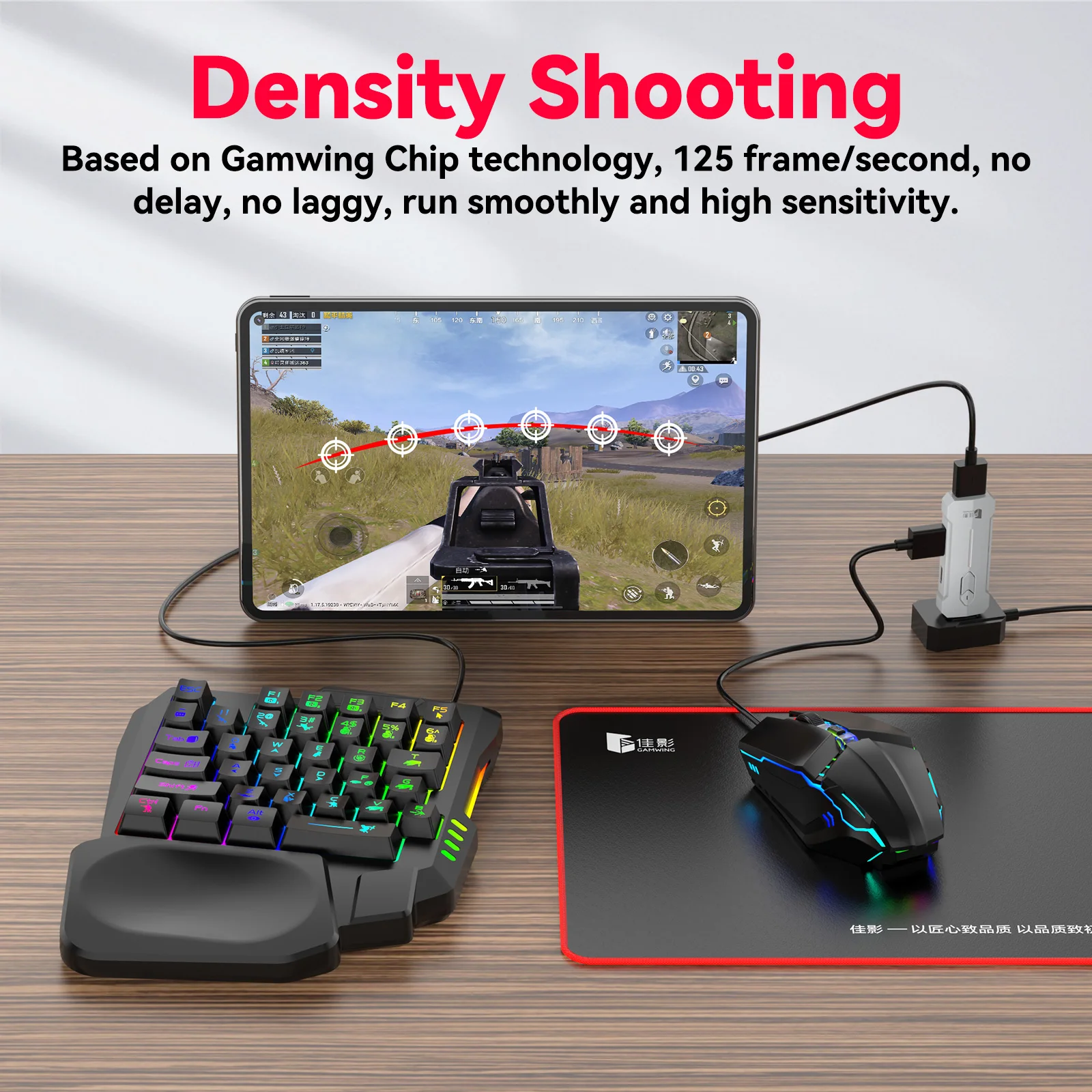 2024 New for  Android wireless bt connection usb adapter Keyboard Mouse sets For pubg Game