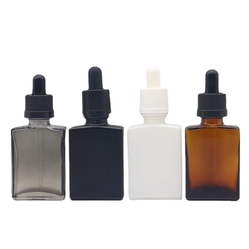 15ml 30ml 60ml 100ml wholesale glass square dropper bottle/glass serum bottle/glass bottles for cosmetics oil