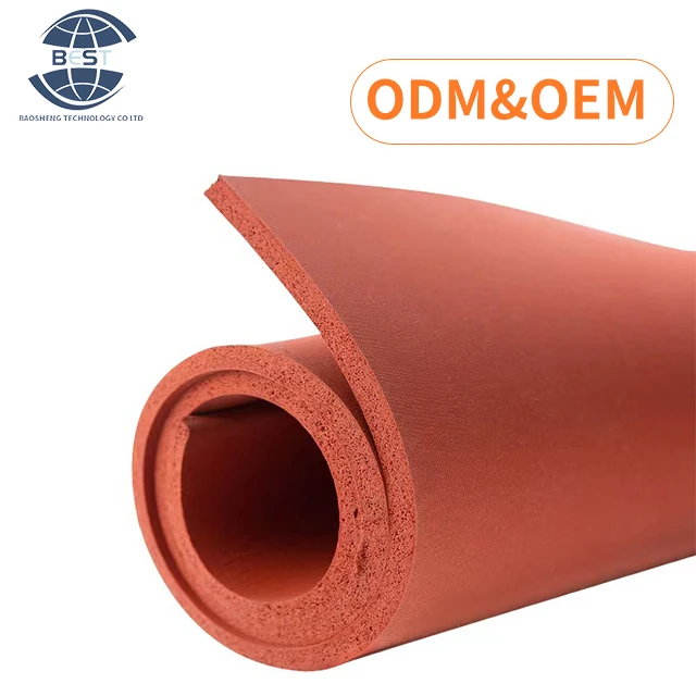 Support non-standard customized fireproof and highly elastic red rectangular solid polyurethane silicone rubber sheet