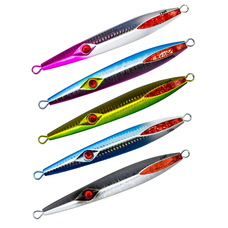 New speed sinking lead jig 130g/160g  vertical trolling boat Fishing 3D eyes saltwater metal Jig jigging lure