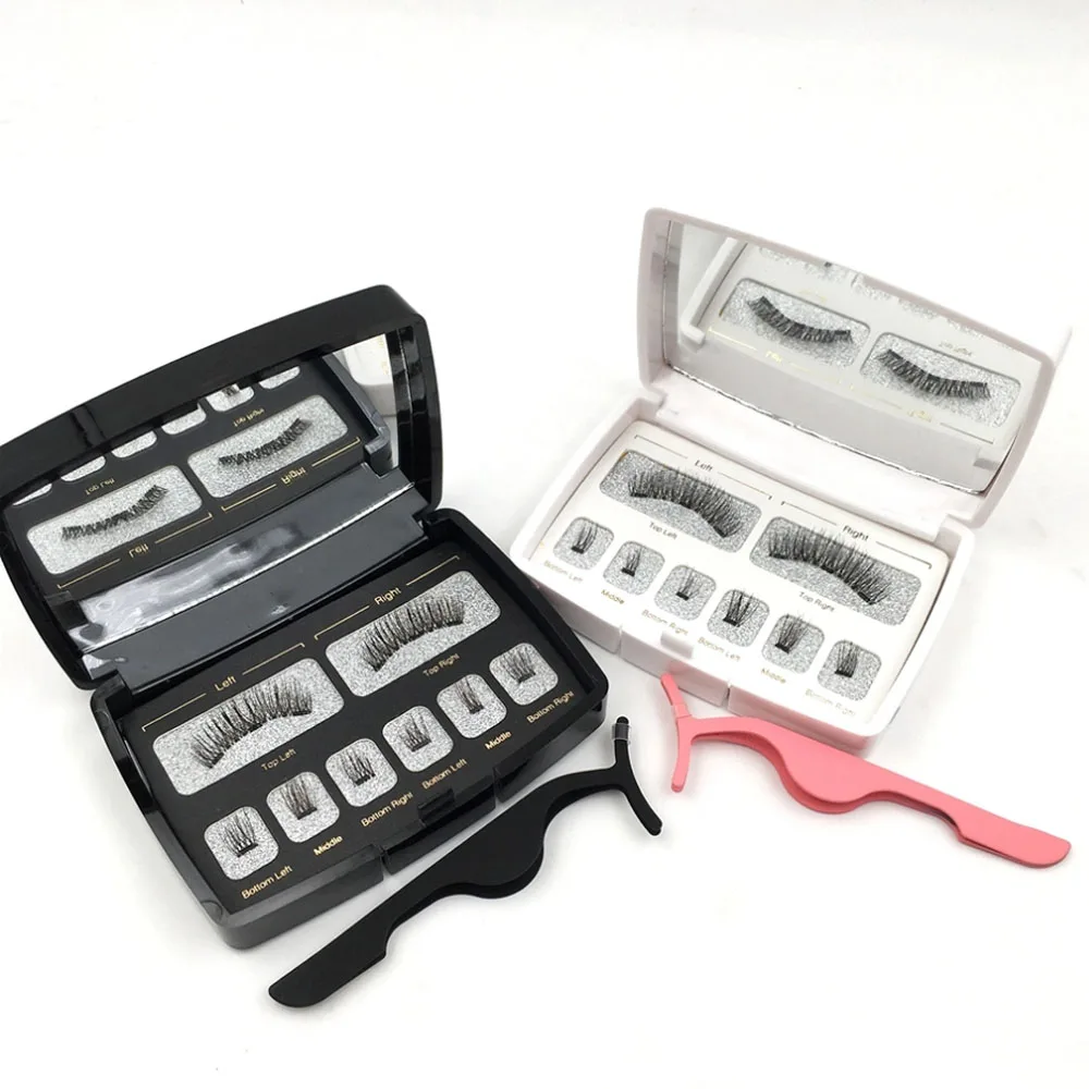 Лучшие продажи без клея подводки для глаз 2 пары упаковка ресниц мягкие магниты синтетические магнитные