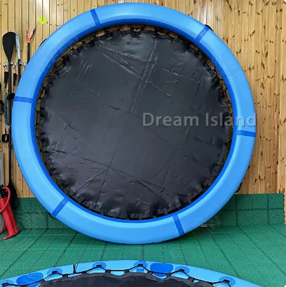 Round Inflatable Lounge Raft Floating Bar Solo Pad Dock Mesh Sunchill Float Water Hammock for Swimming Pool Float Air Mattresses